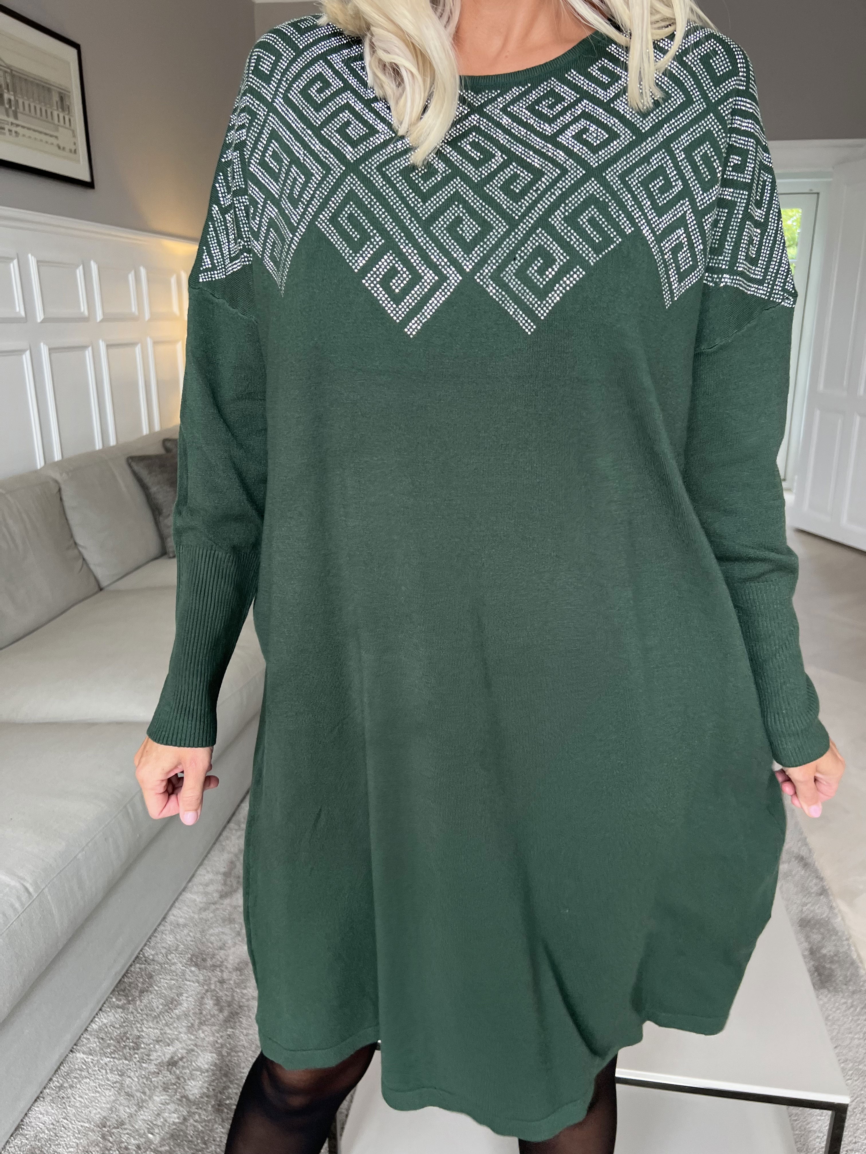 Luna - Blød strikkjole med similisten